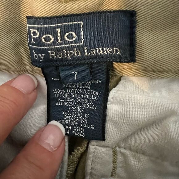 Polo Ralph Lauren Boys Adj Waist Uniform Brown Khakis Size 7 - Picture 3 of 3